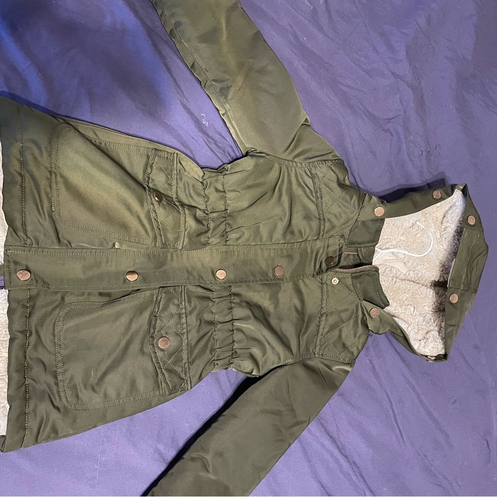 SO Kids Green Hooded Winter jacket